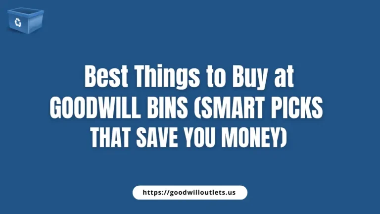 Best Things to Buy at Goodwill Bins (Smart Picks That Save You Money)