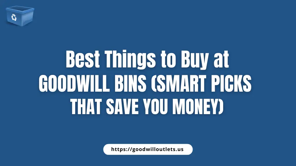 Best Things to Buy at Goodwill Bins (Smart Picks That Save You Money)