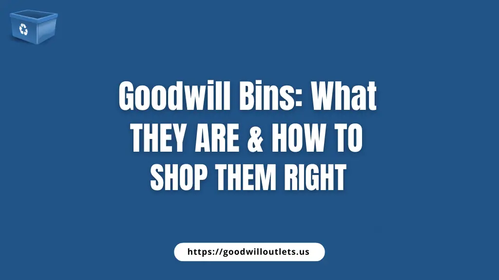 Goodwill Bins: What They Are & How to Shop Them Right